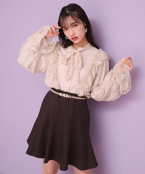 one after another NICE CLAUP（ワンアフターアナザーナイスクラップ）の「vintage風ボウタイレースブラウス（シャツ/ブラウス・レディース・ベージュ/オフホワイト/グレー・FREE）」の19枚目の写真