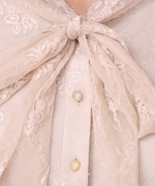 one after another NICE CLAUP（ワンアフターアナザーナイスクラップ）の「vintage風ボウタイレースブラウス（シャツ/ブラウス・レディース・ベージュ/オフホワイト/グレー・FREE）」の9枚目の写真