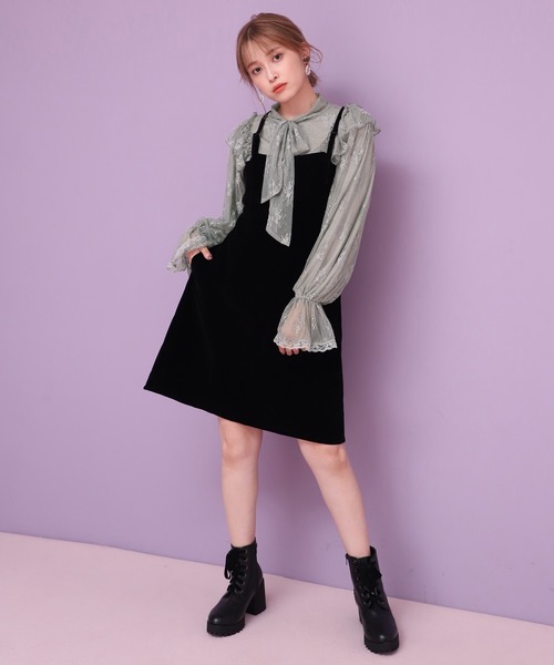 one after another NICE CLAUP（ワンアフターアナザーナイスクラップ）の「vintage風ボウタイレースブラウス（シャツ/ブラウス・レディース・ベージュ/オフホワイト/グレー・FREE）」の18枚目の写真