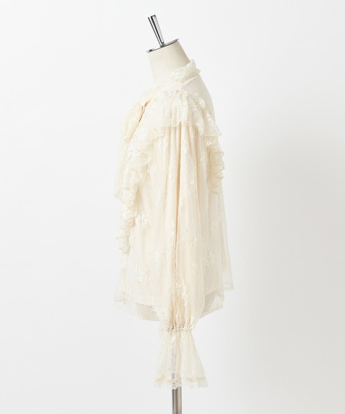 one after another NICE CLAUP（ワンアフターアナザーナイスクラップ）の「vintage風ボウタイレースブラウス（シャツ/ブラウス・レディース・ベージュ/オフホワイト/グレー・FREE）」の8枚目の写真