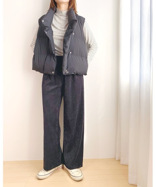 CLEA(クレア)の「ベロア コーデュロイ ワイド パンツ(その他パンツ・レディース・ブラック/ベージュ/ブラウン/アイボリー・FREE)」の9枚目の写真