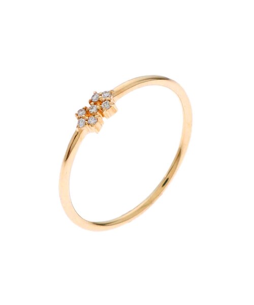 COCOSHNIK(ココシュニック)の「K10ダイヤモンド リークリング(リング・レディース・アイボリー系・10号/12号/14号)」の2枚目の写真
