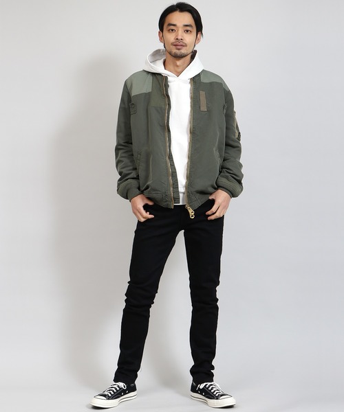 美品【REMI RELIEF/レミレリーフ】MA-1　カーキ　Mサイズ REMI RELIEF,レミレリーフ,ナイロン/コットン高密度 MA-1 「Area」