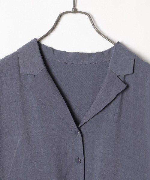 PAGEBOY（ページボーイ）の「EcoVeroイージーケアワンピース（シャツワンピース・レディース・ブラック/ブルー/グレイッシュベージュ・FREE）」の15枚目の写真