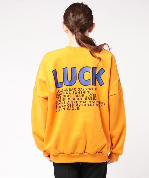 DING(ディング)の「DING/LUCK裏起毛スウェット(スウェット・レディース・イエロー/グリーン/ブラウン・FREE)」の21枚目の写真