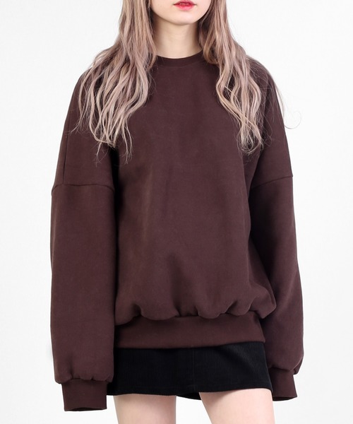 DING(ディング)の「DING/LUCK裏起毛スウェット(スウェット・レディース・イエロー/グリーン/ブラウン・FREE)」の2枚目の写真