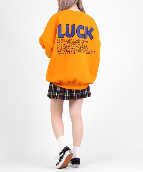 DING(ディング)の「DING/LUCK裏起毛スウェット(スウェット・レディース・イエロー/グリーン/ブラウン・FREE)」の6枚目の写真