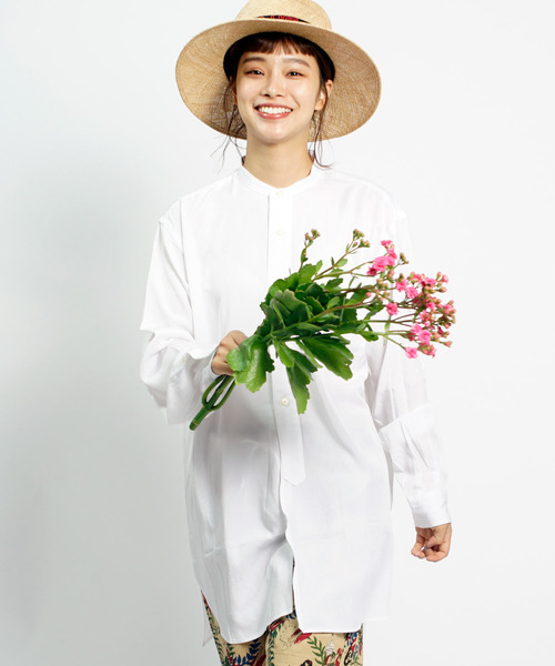 ALDIES（アールディーズ）の「Stand Shirts / スタンドシャツ（シャツ/ブラウス・メンズ・ベージュ/オリーブ/ホワイト/ブラック・LARGE/MEDIUM/SMALL）」の2枚目の写真