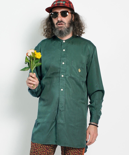 ALDIES（アールディーズ）の「Stand Shirts / スタンドシャツ（シャツ/ブラウス・メンズ・ベージュ/オリーブ/ホワイト/ブラック・LARGE/MEDIUM/SMALL）」の4枚目の写真