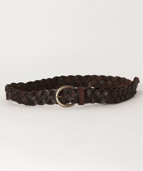 RRL（ダブル アール エル）の「ハンドブレーデッド レザーベルト 