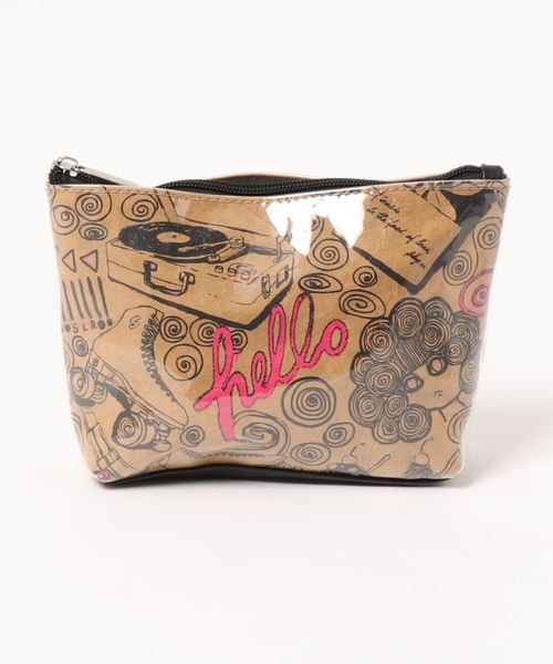 Scolar スカラー の 総柄クリアpvc舟形ポーチ ポーチ Wear