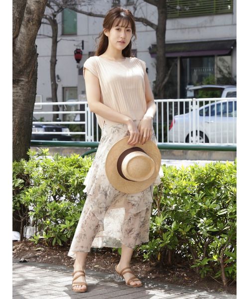 dazzlin（ダズリン）の「ワイドリブショートベスト（ニット/セーター・レディース・グリーン/オフホワイト/ベージュ/パープル・FREE）」の10枚目の写真