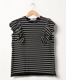 AMERICAN HOLIC | Vネック袖フリルカットプルオーバー(Tシャツ/カットソー)