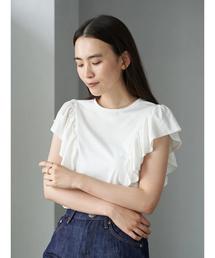 AMERICAN HOLIC | Vネック袖フリルカットプルオーバー　＊〇(Tシャツ/カットソー)