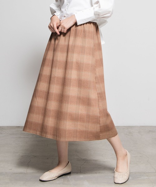 WEGO（ウィゴー）の「WEGO/チェックロングスカート（スカート・レディース・グリーン系その他2/グレー系その他2/ベージュ系その他2/ブラウン系その他2・FREE）」の2枚目の写真