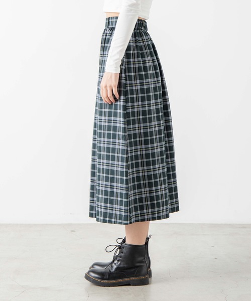 WEGO（ウィゴー）の「WEGO/チェックロングスカート（スカート・レディース・グリーン系その他2/グレー系その他2/ベージュ系その他2/ブラウン系その他2・FREE）」の7枚目の写真