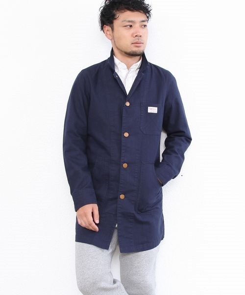 coen（コーエン）の「SMITH（スミス）別注ショップコート（ステンカラーコート・メンズ・ロイヤルブルー/ブラウン・LARGE/MEDIUM/SMALL）」の16枚目の写真