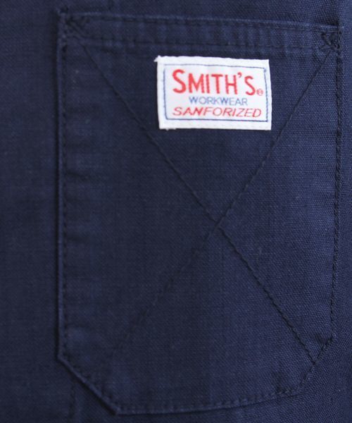 coen（コーエン）の「SMITH（スミス）別注ショップコート（ステンカラーコート・メンズ・ロイヤルブルー/ブラウン・LARGE/MEDIUM/SMALL）」の3枚目の写真