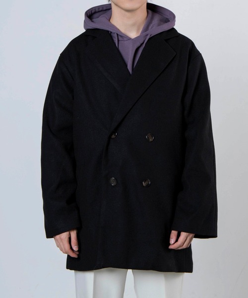WEGO(ウィゴー)の「WEGO/ビッグシルエットメルトンテーラーコート(テーラードジャケット・メンズ・ブラック/グレー系その他/ブラウン系その他・MEDIUM/LARGE)」の13枚目の写真