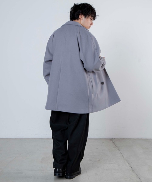 WEGO(ウィゴー)の「WEGO/ビッグシルエットメルトンテーラーコート(テーラードジャケット・メンズ・ブラック/グレー系その他/ブラウン系その他・MEDIUM/LARGE)」の9枚目の写真