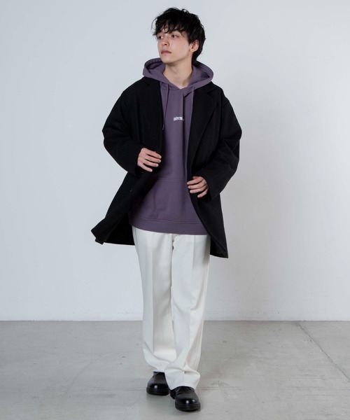 WEGO(ウィゴー)の「WEGO/ビッグシルエットメルトンテーラーコート(テーラードジャケット・メンズ・ブラック/グレー系その他/ブラウン系その他・MEDIUM/LARGE)」の4枚目の写真