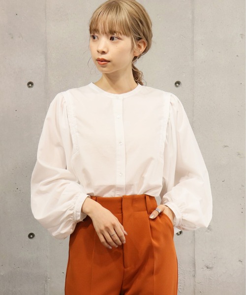 tiptop(ティップトップ)の「ボリュームショルダー2wayブラウス(シャツ/ブラウス・レディース・オフホワイト/ブルー/グリーン/スミクロ/A/B/ブラック系その他/ホワイト系その他・FREE)」の9枚目の写真