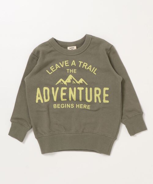 ALPHA LABEL(アルファーレーベル)の「Adventure Sweat shirt(スウェット・キッズ・ネイビー/アイボリー/レッド/カーキ/ミント・110/130/150/100/120/140)」の7枚目の写真