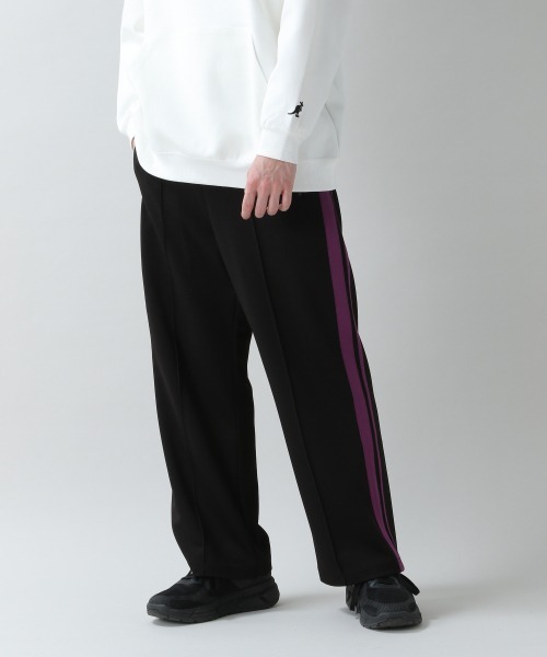 RAGEBLUE（レイジブルー）の「ワイドトラックパンツ/928913（スウェットパンツ・メンズ・ブラック/パープル・MEDIUM/LARGE）」の5枚目の写真