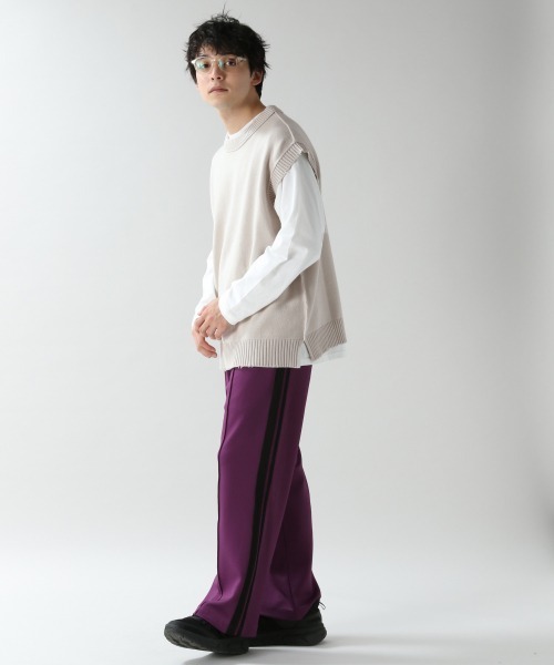 RAGEBLUE（レイジブルー）の「ワイドトラックパンツ/928913（スウェットパンツ・メンズ・ブラック/パープル・MEDIUM/LARGE）」の15枚目の写真