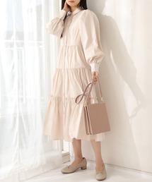 ティアードロングシャツワンピース