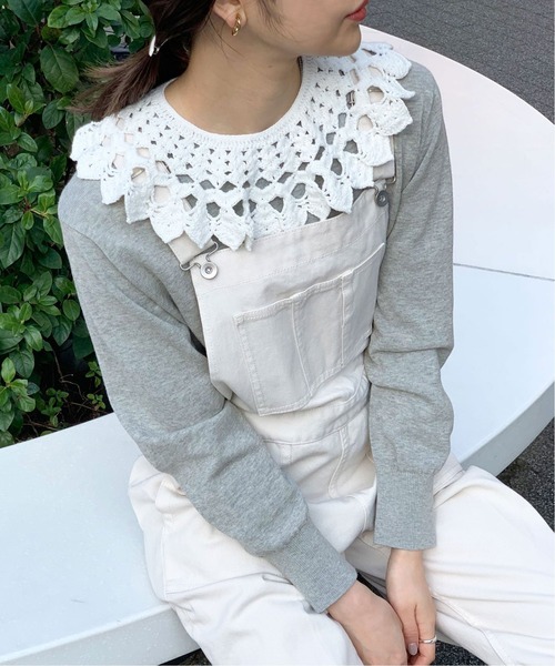 ✨美品✨ SLOBE IENA ニット プルオーバー カットワーク レース ニットレースプルオーバー | イエナ(IENA) | マルイウェブチャネル