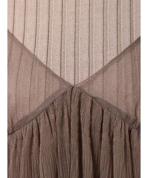 MERCURYDUO（マーキュリーデュオ）の「プリーツチュールキャミセットワンピース（ワンピース・レディース・ベージュ/ブラウン/ベビーピンク・FREE）」の15枚目の写真