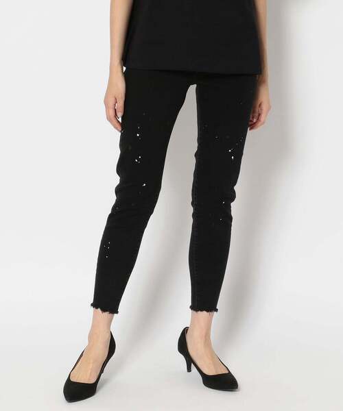 surt（サート）の「SURT（サート）ペンキスキニーウォッシュ / ブラック（デニムパンツ・レディース・ブラック・X-SMALL/SMALL/XX-SMALL/MEDIUM）」の2枚目の写真