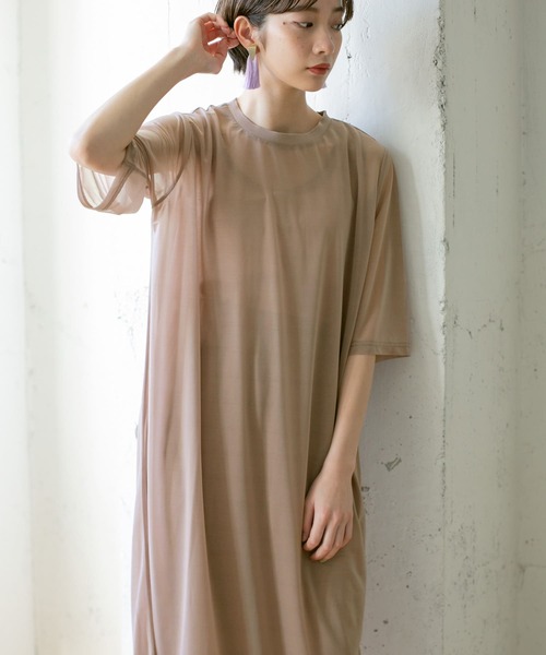 KBF(ケイビーエフ)の「シアーレイヤードSETワンピース∴(ワンピース・レディース・ピンク・ONE)」の18枚目の写真