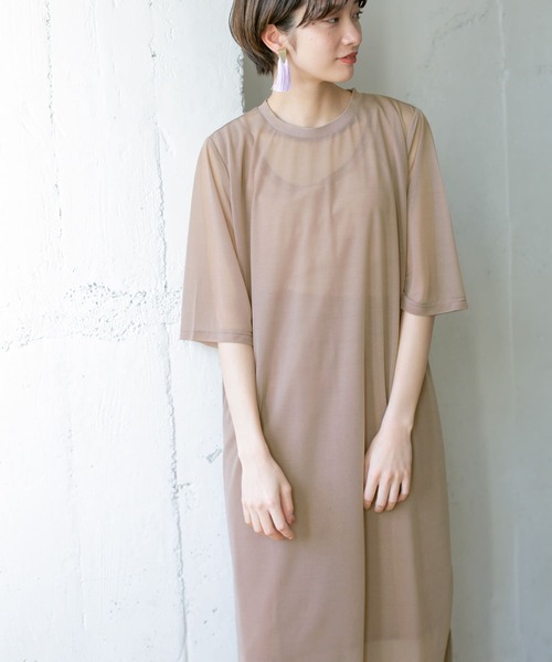 KBF(ケイビーエフ)の「シアーレイヤードSETワンピース∴(ワンピース・レディース・ピンク・ONE)」の10枚目の写真