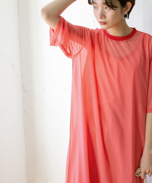 KBF(ケイビーエフ)の「シアーレイヤードSETワンピース∴(ワンピース・レディース・ピンク・ONE)」の22枚目の写真