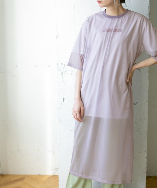 KBF(ケイビーエフ)の「シアーレイヤードSETワンピース∴(ワンピース・レディース・ピンク・ONE)」の7枚目の写真