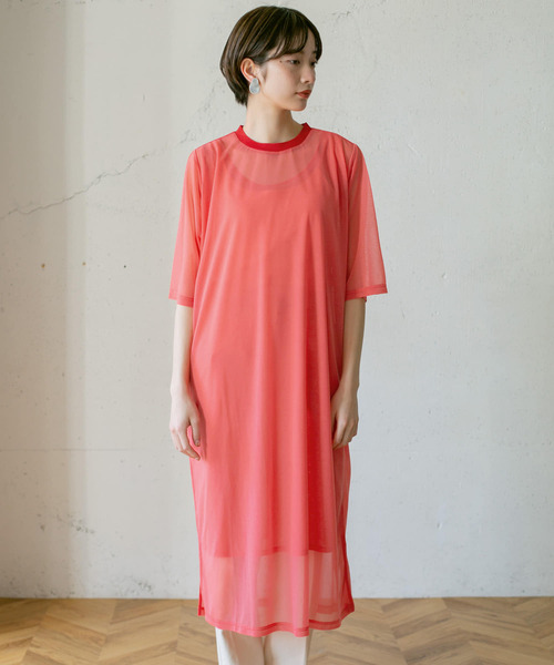 KBF(ケイビーエフ)の「シアーレイヤードSETワンピース∴(ワンピース・レディース・ピンク・ONE)」の20枚目の写真