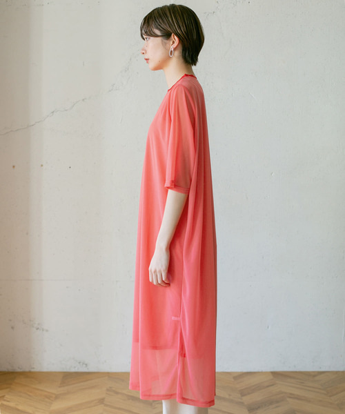 KBF(ケイビーエフ)の「シアーレイヤードSETワンピース∴(ワンピース・レディース・ピンク・ONE)」の8枚目の写真