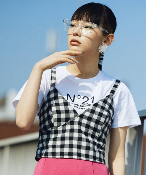 Narcissus(ナルシス)の「【Narcissus】ギンガムビスチェ(その他トップス・レディース・ブラック/ブルー・FREE)」の2枚目の写真