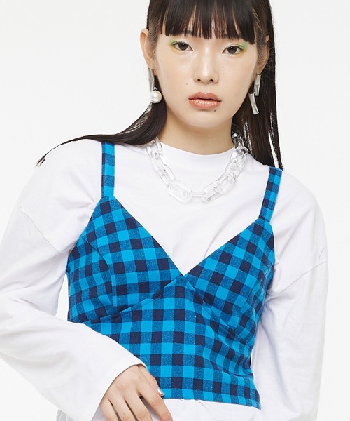 Narcissus(ナルシス)の「【Narcissus】ギンガムビスチェ(その他トップス・レディース・ブラック/ブルー・FREE)」の9枚目の写真