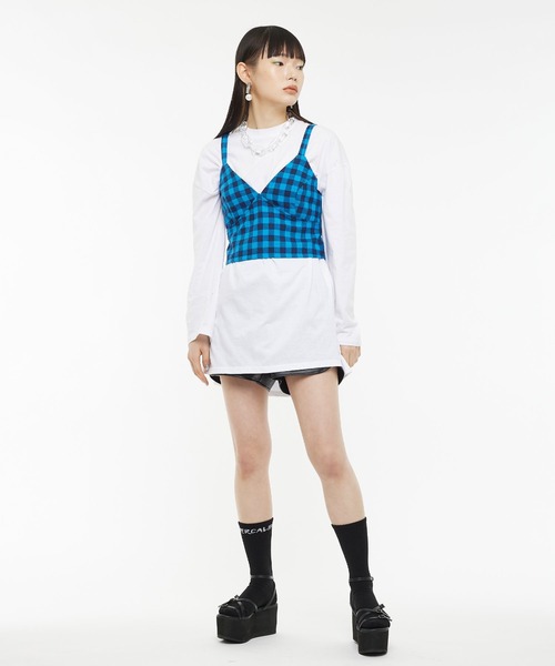 Narcissus(ナルシス)の「【Narcissus】ギンガムビスチェ(その他トップス・レディース・ブラック/ブルー・FREE)」の3枚目の写真
