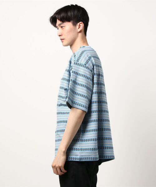 JOURNAL STANDARD relume（ジャーナルスタンダード　レリューム）の「JACQUARD BORDER Tシャツ（Tシャツ/カットソー・メンズ・アイボリー/チョコ/ブルー系その他・MEDIUM/LARGE）」の20枚目の写真