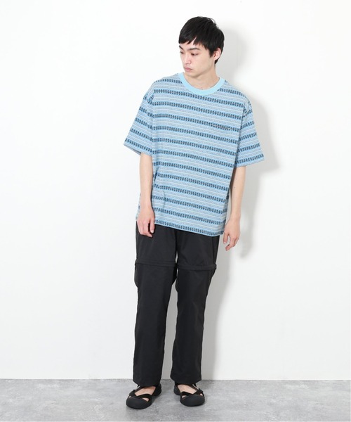 JOURNAL STANDARD relume（ジャーナルスタンダード　レリューム）の「JACQUARD BORDER Tシャツ（Tシャツ/カットソー・メンズ・アイボリー/チョコ/ブルー系その他・MEDIUM/LARGE）」の6枚目の写真