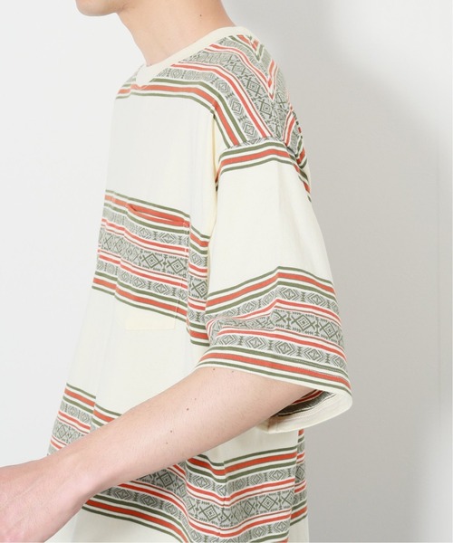 JOURNAL STANDARD relume（ジャーナルスタンダード　レリューム）の「JACQUARD BORDER Tシャツ（Tシャツ/カットソー・メンズ・アイボリー/チョコ/ブルー系その他・MEDIUM/LARGE）」の13枚目の写真