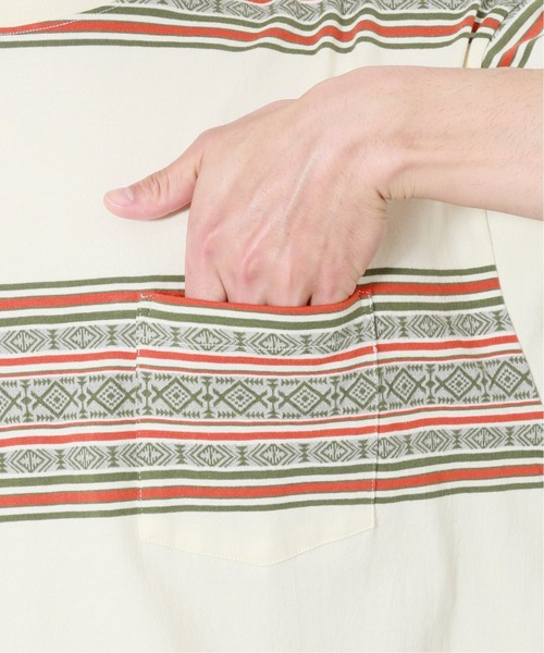 JOURNAL STANDARD relume（ジャーナルスタンダード　レリューム）の「JACQUARD BORDER Tシャツ（Tシャツ/カットソー・メンズ・アイボリー/チョコ/ブルー系その他・MEDIUM/LARGE）」の14枚目の写真