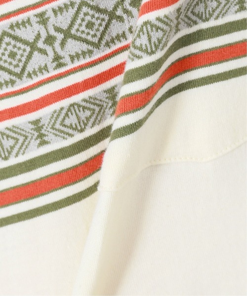 JOURNAL STANDARD relume（ジャーナルスタンダード　レリューム）の「JACQUARD BORDER Tシャツ（Tシャツ/カットソー・メンズ・アイボリー/チョコ/ブルー系その他・MEDIUM/LARGE）」の17枚目の写真