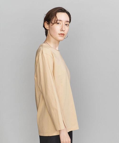 BEAUTY&YOUTH UNITED ARROWS（ビューティーアンドユースユナイテッドアローズ）の「BY コットンスリットスリーブクルーネックロングTシャツ :（Tシャツ/カットソー・レディース・ホワイト/クリーム/モカ・FREE）」の20枚目の写真