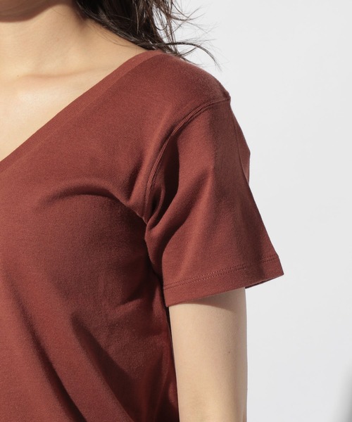 BAYFLOW（ベイフロー）の「オーガニックコットンVプルオーバー（Tシャツ/カットソー・レディース・ブラウン/オフホワイト/カーキ/その他1/その他2・SMALL/MEDIUM/LARGE）」の13枚目の写真