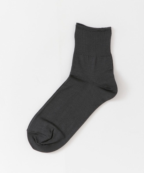 かぐれ（カグレ）の「シルクリブソックス（ソックス/靴下・レディース・アイボリー/オートミール/ライトカーキ/チャコールグレー/ブラック・FREE）」の19枚目の写真